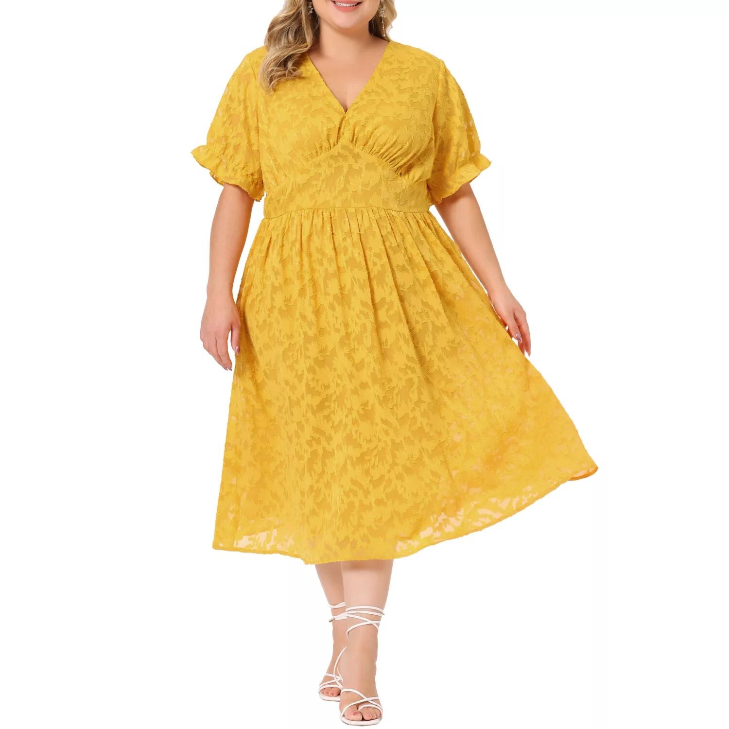 Платье больших размеров для женщин, полупрозрачные платья с пышными рукавами и V-образным вырезом миди Agnes Orinda, серый/синий
Платье больших размеров для женщин, полупрозрачные платья с пышными рукавами и V-образным вырезом миди Agnes Orinda, серый/синий