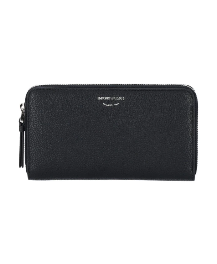 Кошелек из фактурной искусственной кожи с серебряным логотипом Emporio Armani, синий
Кошелек из фактурной искусственной кожи с серебряным логотипом Emporio Armani, синий