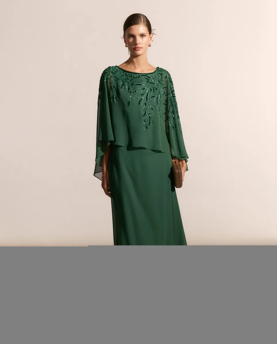 Длинное платье со стразами на накидке Woman Fiesta El Corte Inglés, темно-зеленый
Длинное платье со стразами на накидке Woman Fiesta El Corte Inglés, темно-зеленый