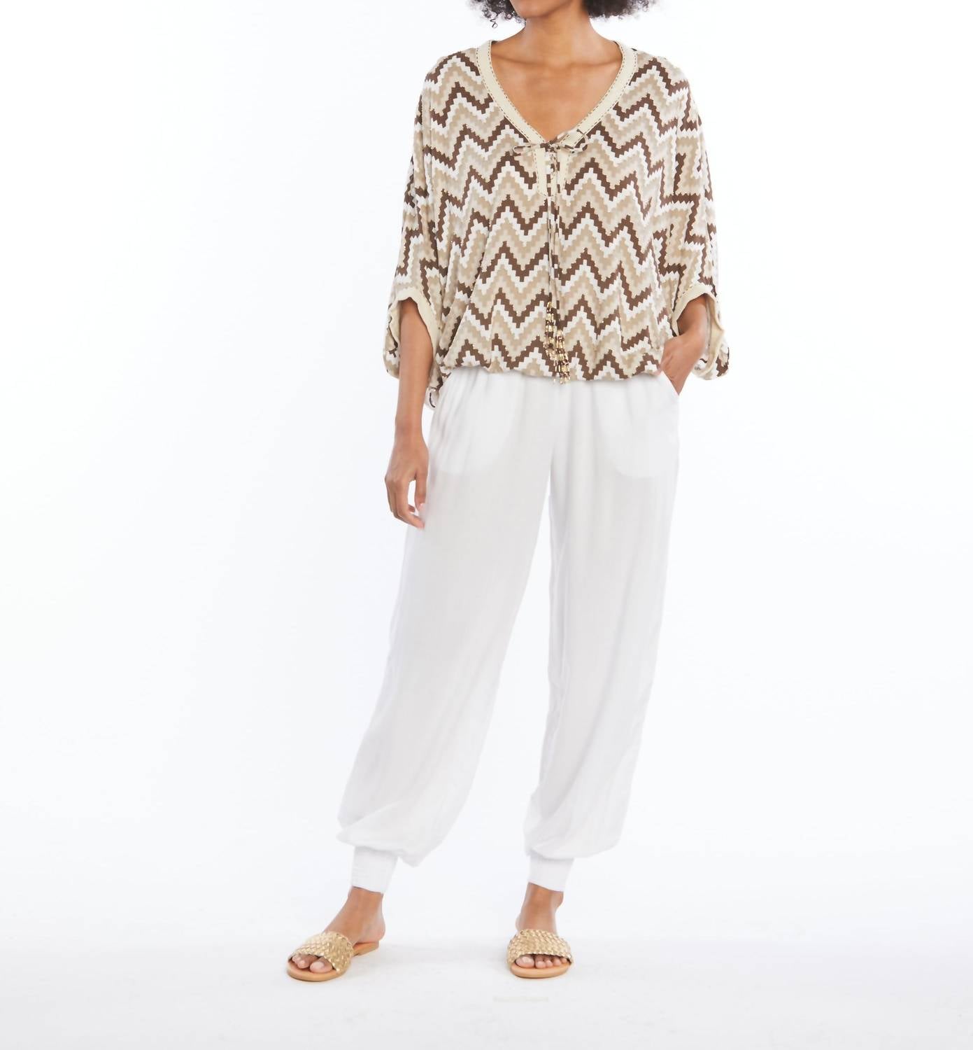 Топ Zig Zag Miami коричневого цвета SKEMO
Топ Zig Zag Miami коричневого цвета SKEMO