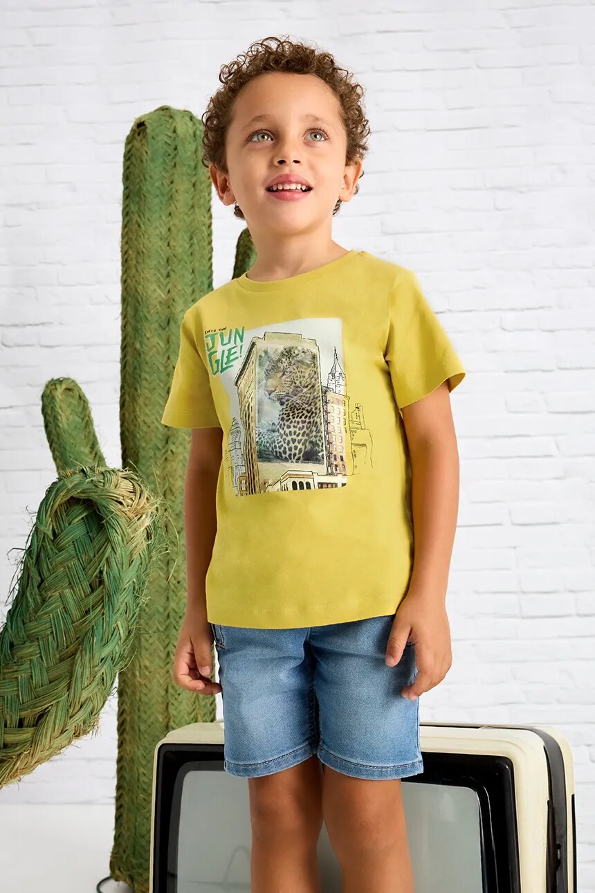 Футболка из хлопка для детей Mayoral, желтый
Футболка из хлопка для детей Mayoral, желтый