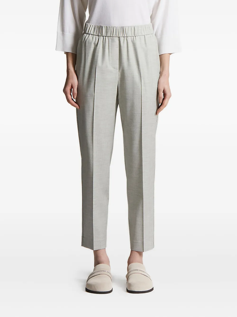 Брюки с эластичным поясом и лампасами Peserico, серый
Брюки с эластичным поясом и лампасами Peserico, серый