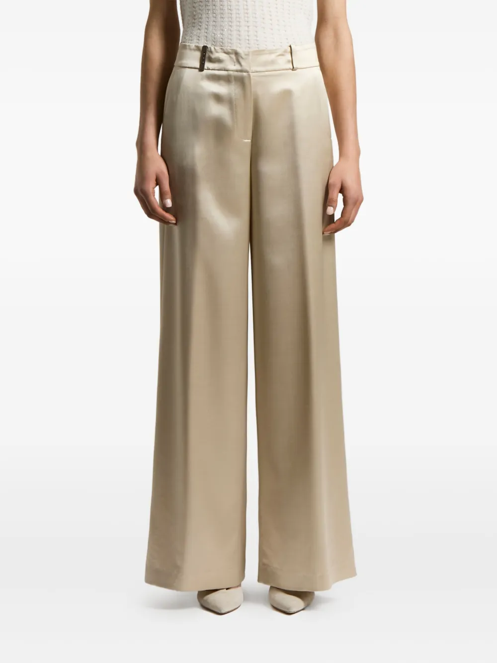 Атласные брюки свободного кроя Peserico, нейтральный
Атласные брюки свободного кроя Peserico, нейтральный