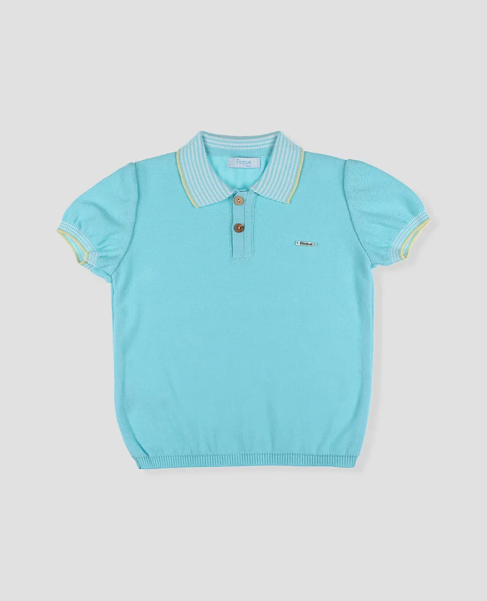 Хлопковая трикотажная рубашка поло для мальчиков Foque, бирюзовый
Хлопковая трикотажная рубашка поло для мальчиков Foque, бирюзовый