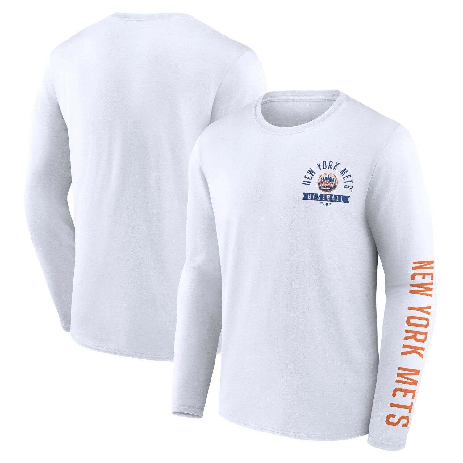 Мужская белая футболка с длинным рукавом с фирменным логотипом New York Mets Pressbox Fanatics, Белый, Мужская белая футболка с длинным рукавом с фирменным логотипом New York Mets Pressbox Fanatics
Мужская белая футболка с длинным рукавом с фирменным логотипом New York Mets Pressbox Fanatics, Белый, Мужская белая футболка с длинным рукавом с фирменным логотипом New York Mets Pressbox Fanatics