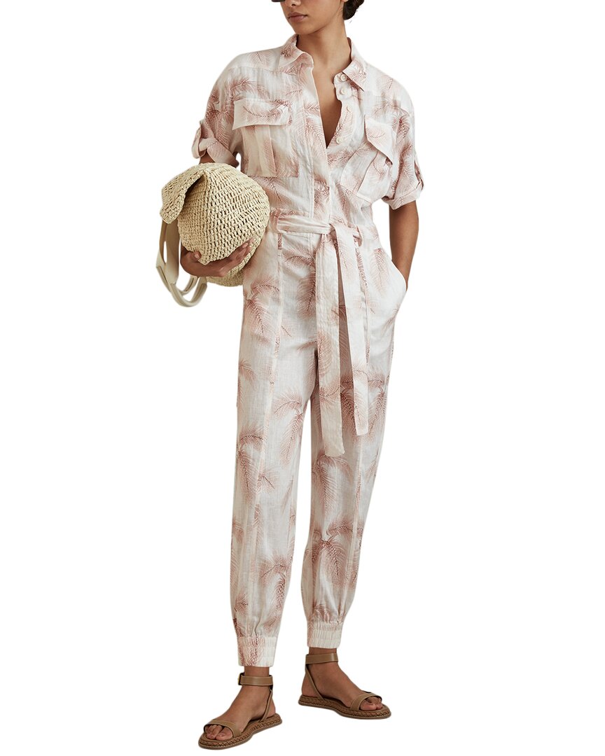 Reiss Kaia Принтованный льняной комбинезон, розовый
Reiss Kaia Принтованный льняной комбинезон, розовый