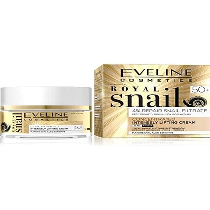Royal Snail Strong дневной ночной крем-лифтинг 50+ 50мл, Eveline Cosmetics
Royal Snail Strong дневной ночной крем-лифтинг 50+ 50мл, Eveline Cosmetics