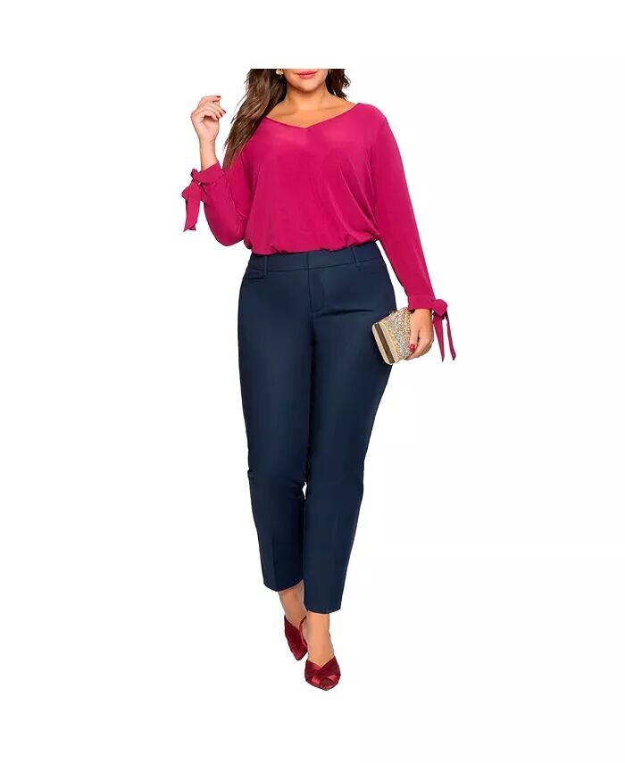 Брюки Kady Fit двойного плетения больших размеров ELOQUII, синий
Брюки Kady Fit двойного плетения больших размеров ELOQUII, синий