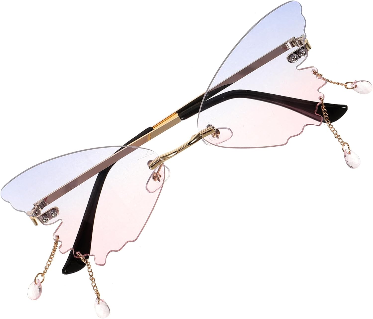 Женские солнцезащитные очки-бабочки без оправы, сине-розовые линзы, модные очки для вечеринок для подростков и взрослых, легкие модные аксессуары NIYANGLE, Assorted Color -Size:15
Женские солнцезащитные очки-бабочки без оправы, сине-розовые линзы, модные очки для вечеринок для подростков и взрослых, легкие модные аксессуары NIYANGLE, Assorted Color -Size:15