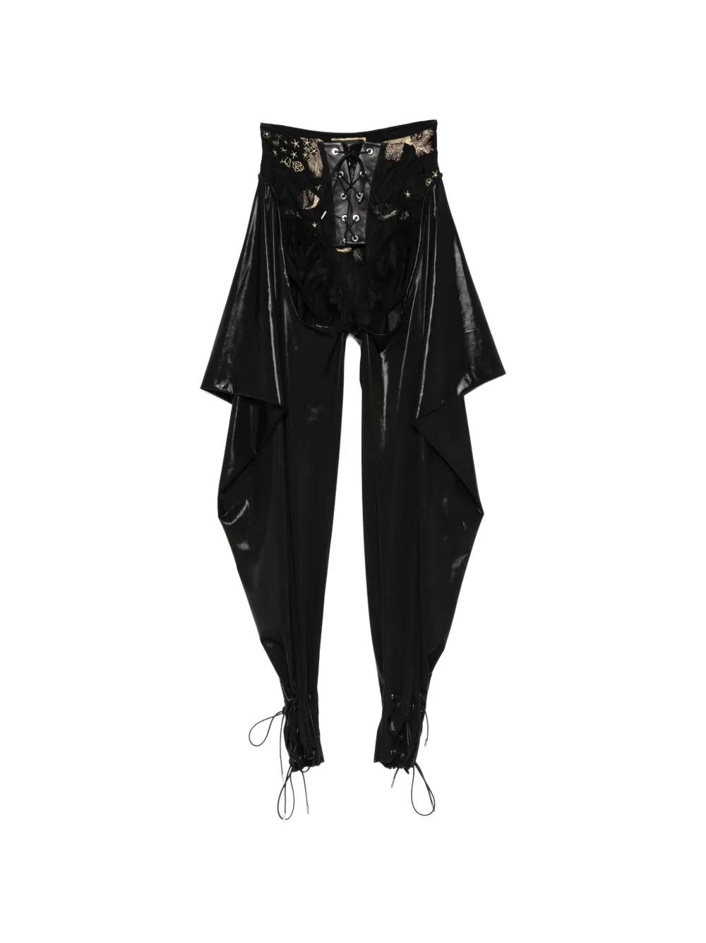 Брюки с низким шаговым швом и кружевом Mitiliane Couture, черный
Брюки с низким шаговым швом и кружевом Mitiliane Couture, черный