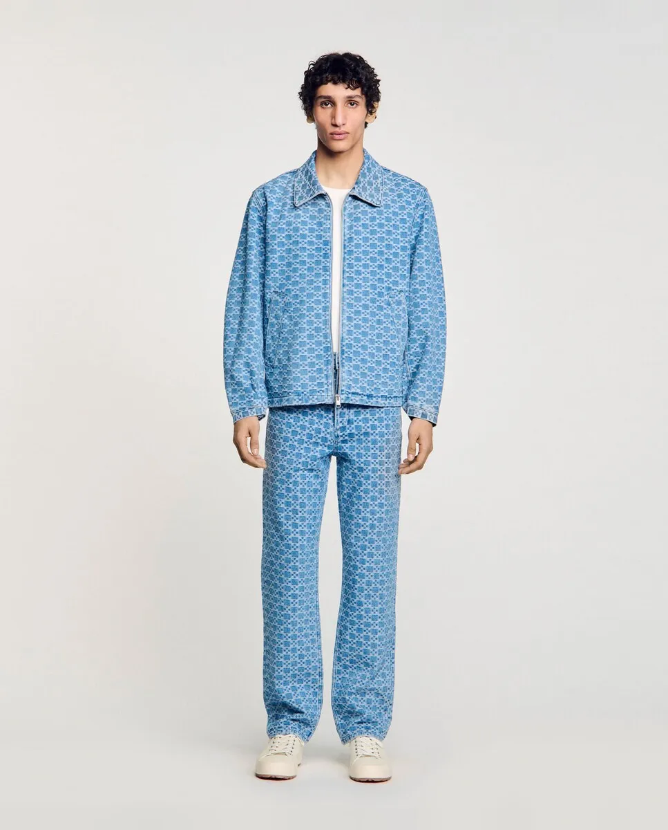 Мужская джинсовая куртка с квадратным крестом Sandro, тёмно-синий
Мужская джинсовая куртка с квадратным крестом Sandro, тёмно-синий