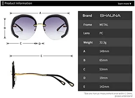 Большие круглые солнцезащитные очки без оправы для женщин, линзы с градиентным переходом цвета, защита от УФ-излучения UV400, солнцезащитные очки для мужчин MTZJH, 3
Большие круглые солнцезащитные очки без оправы для женщин, линзы с градиентным переходом цвета, защита от УФ-излучения UV400, солнцезащитные очки для мужчин MTZJH, 3
