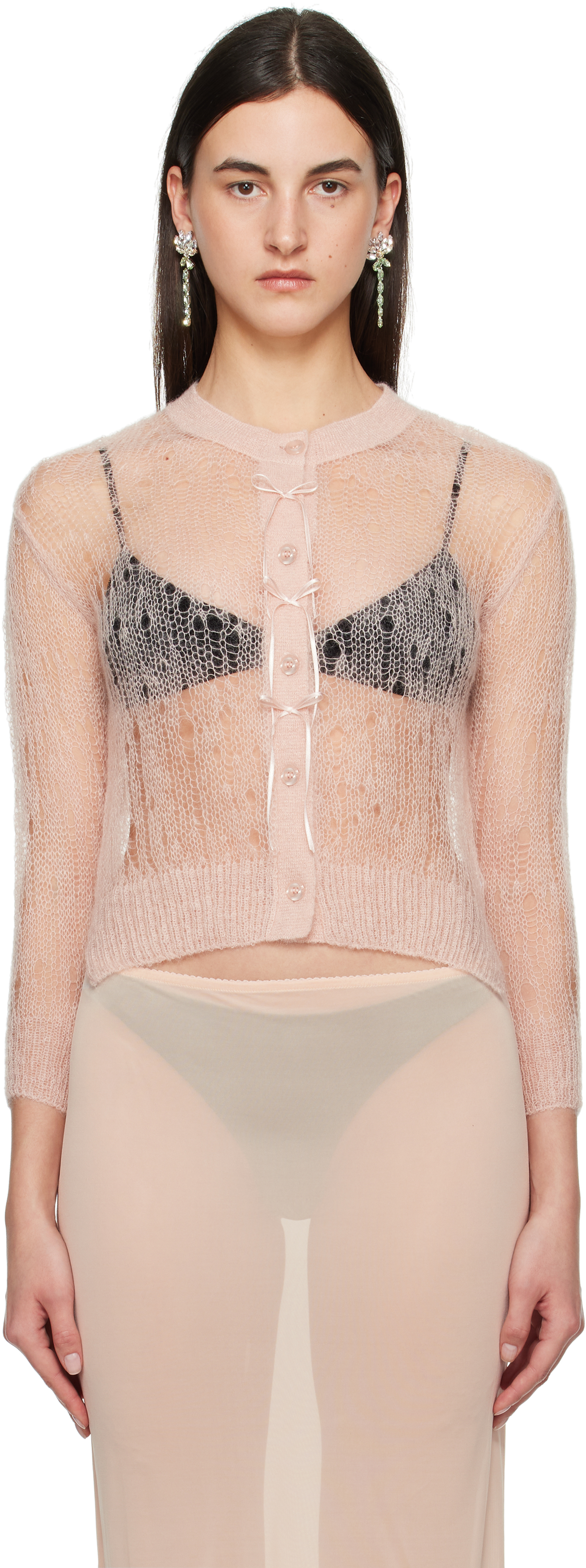 Укороченный кардиган с длинным рукавом Simone Rocha
Укороченный кардиган с длинным рукавом Simone Rocha