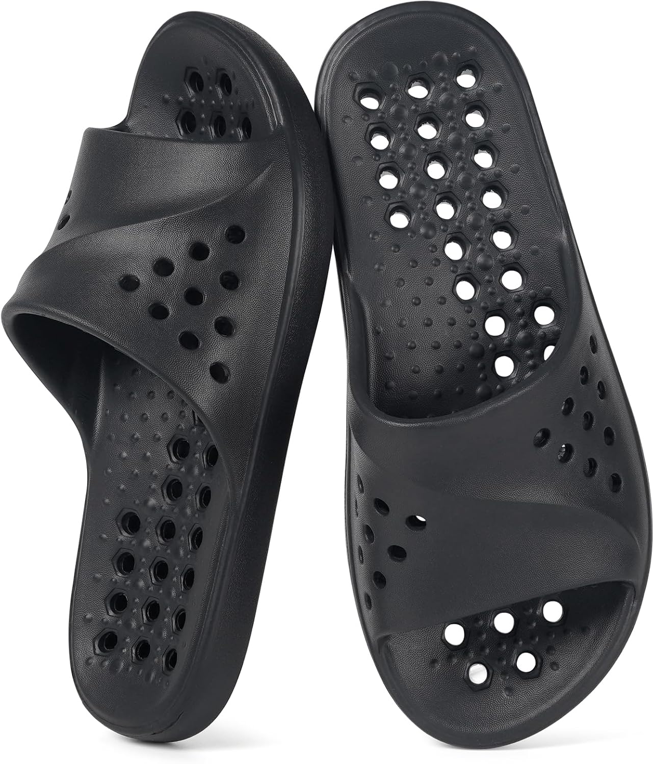 Шлепанцы для душа Gaatpot для женщин и мужчин, массажные тапочки для бассейна с поддержкой свода стопы, черный
Шлепанцы для душа Gaatpot для женщин и мужчин, массажные тапочки для бассейна с поддержкой свода стопы, черный