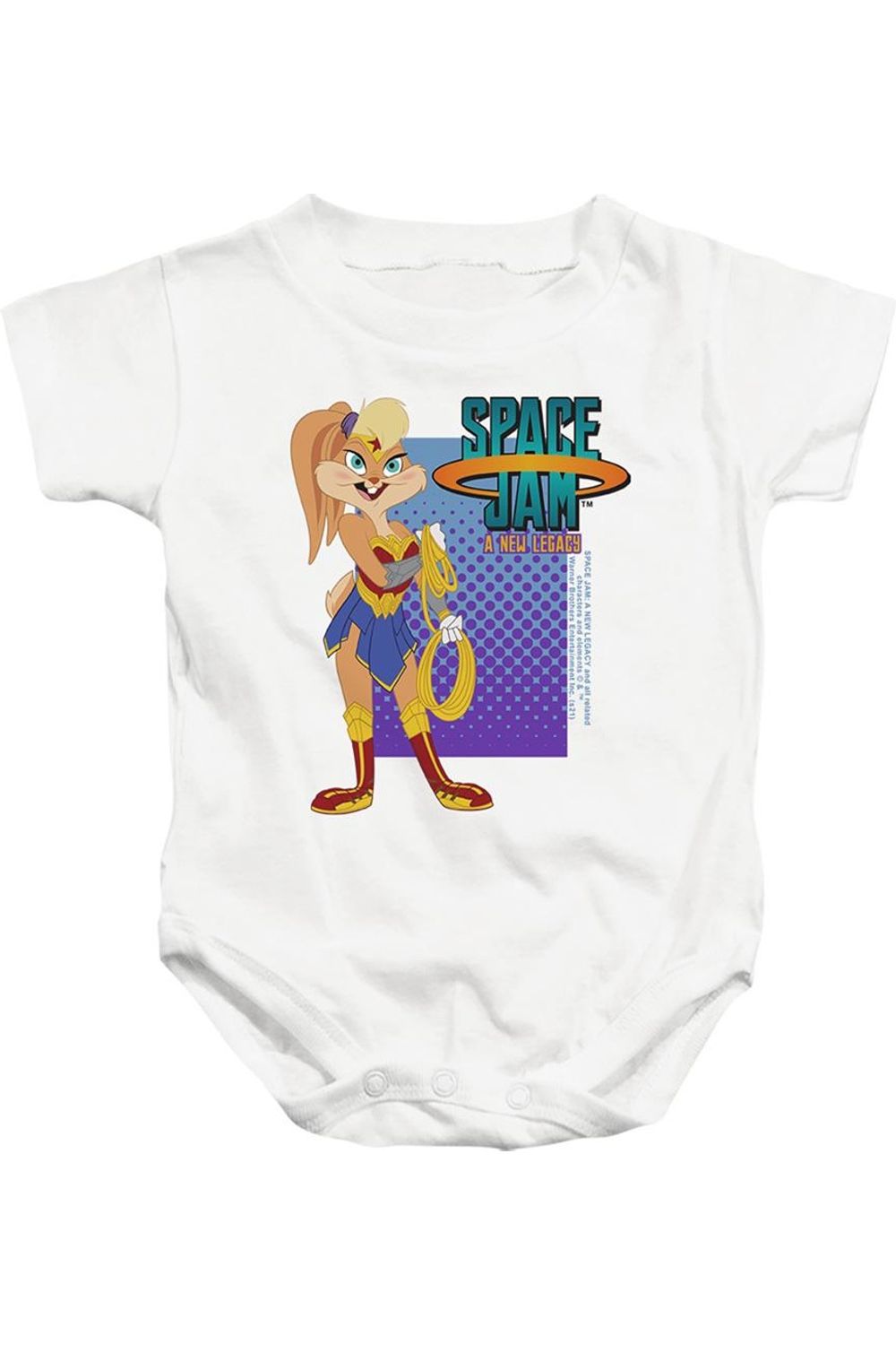 Детский комбинезон "Космический джем 2" с изображением Лолы и Чудо-женщины Gildan, белый
Детский комбинезон "Космический джем 2" с изображением Лолы и Чудо-женщины Gildan, белый