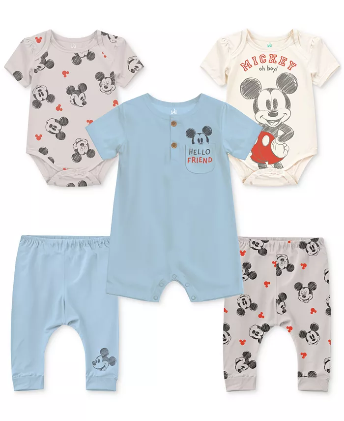 Боди, комбинезон и штанишки для мальчиков с Микки Маусом, 5 предметов Disney, синий
Боди, комбинезон и штанишки для мальчиков с Микки Маусом, 5 предметов Disney, синий