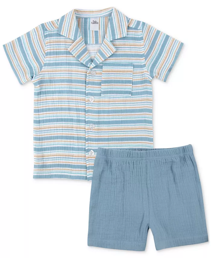 Комплект для мальчиков: полосатая рубашка и шорты (2 предмета) Baby Essentials, синий
Комплект для мальчиков: полосатая рубашка и шорты (2 предмета) Baby Essentials, синий