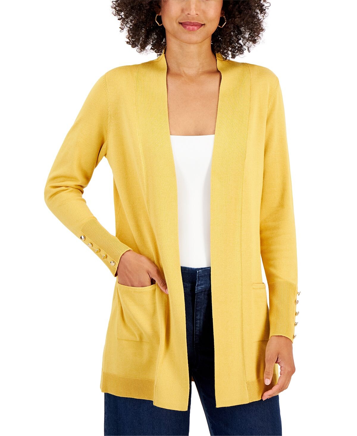 Женский кардиган с отстегивающимися рукавами на пуговицах JM Collection
Женский кардиган с отстегивающимися рукавами на пуговицах JM Collection