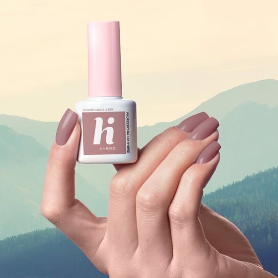 Гибридный лак 409 Brown Nude, 5 мл Hi Hybrid 
Гибридный лак 409 Brown Nude, 5 мл Hi Hybrid