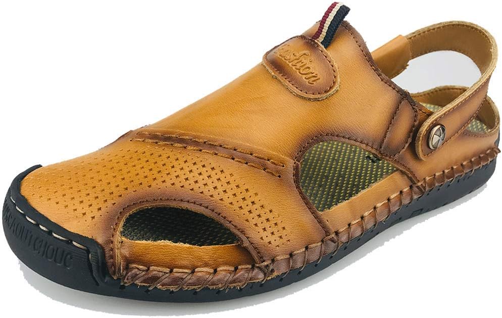 Мужские кожаные сандалии JEBU с закрытым носком для активного отдыха, прогулок и вождения, регулируемые, стиль рыбак, коричневый
Мужские кожаные сандалии JEBU с закрытым носком для активного отдыха, прогулок и вождения, регулируемые, стиль рыбак, коричневый