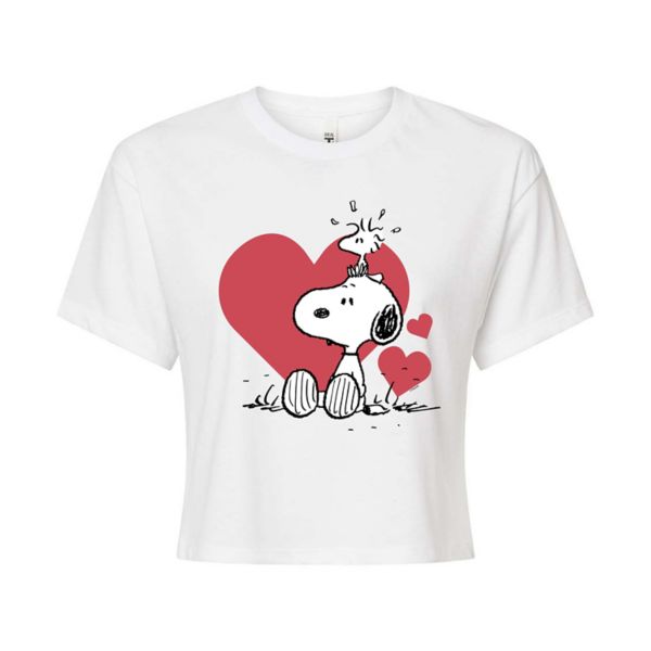 Укороченная футболка Juniors с изображением сердца Снупи и Вудстока Licensed Character, белый
Укороченная футболка Juniors с изображением сердца Снупи и Вудстока Licensed Character, белый