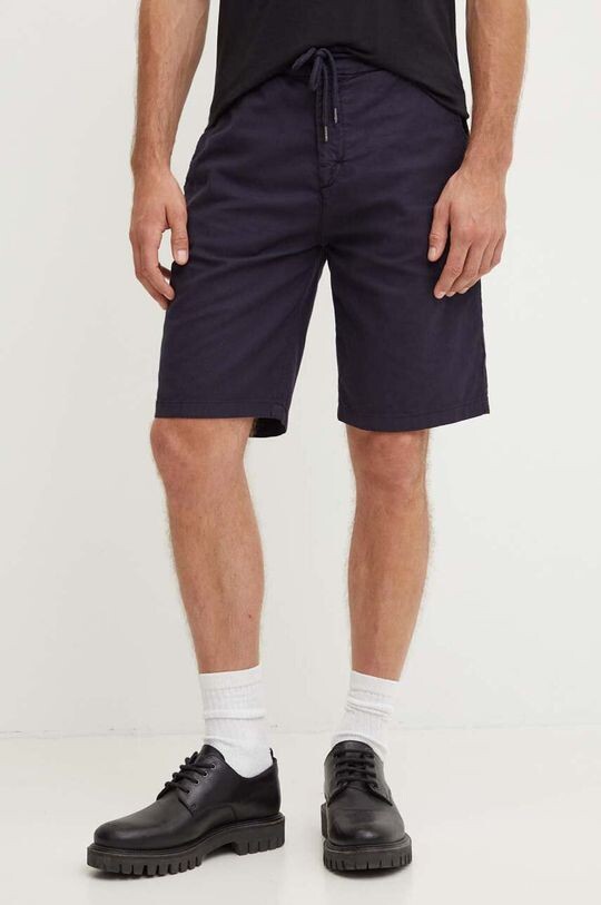 Шорты из смесового льна Guess, темно-синий 
Шорты из смесового льна Guess, темно-синий