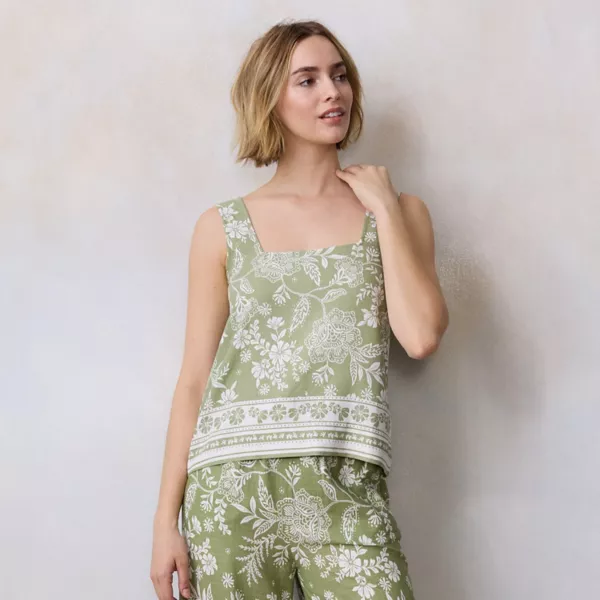 Женская майка с квадратным вырезом и пуговицами на спине Lc Lauren Conrad, цвет wt sage libby border
Женская майка с квадратным вырезом и пуговицами на спине Lc Lauren Conrad, цвет wt sage libby border