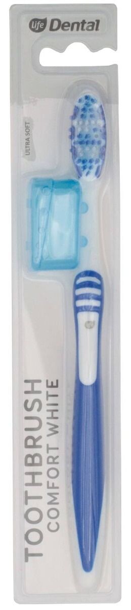 Зубная щетка Life Dental Comfort White Ultra Soft Niebieska, 1 шт
Зубная щетка Life Dental Comfort White Ultra Soft Niebieska, 1 шт
