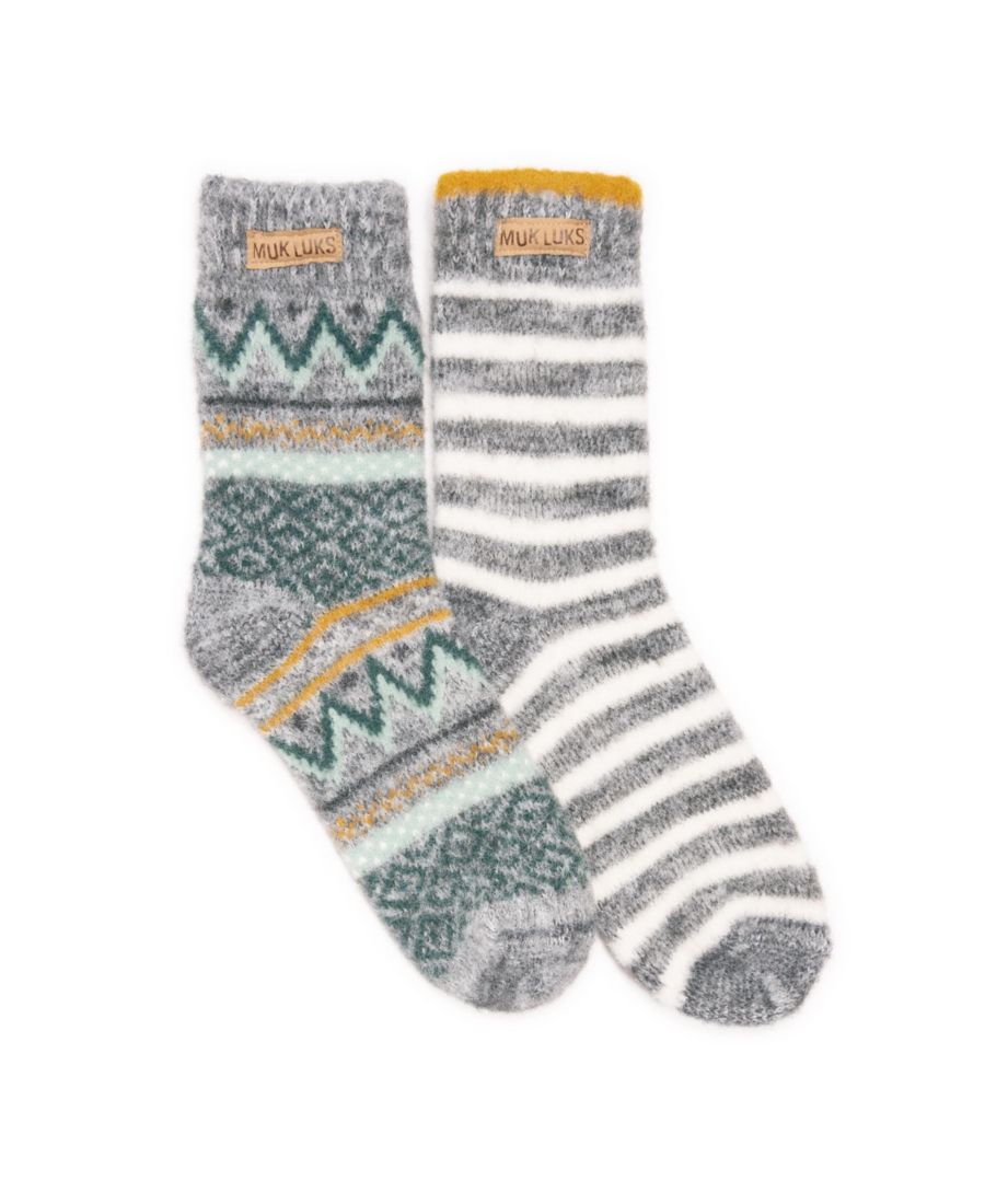 Женские носки под свитер, 2 пары в упаковке MUK LUKS, Blue spruce/ grey pack
Женские носки под свитер, 2 пары в упаковке MUK LUKS, Blue spruce/ grey pack