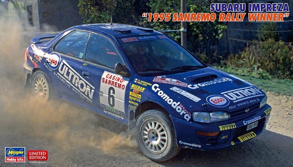 Hasegawa 20574 Subaru Impreza 1995 Победитель ралли Сан-Ремо 1/24
Hasegawa 20574 Subaru Impreza 1995 Победитель ралли Сан-Ремо 1/24