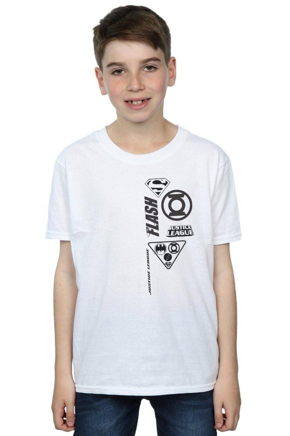 Футболка с нагрудными значками Лиги справедливости DC Comics, белый
Футболка с нагрудными значками Лиги справедливости DC Comics, белый