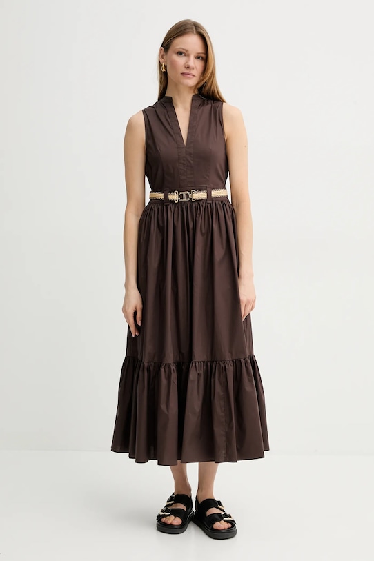 Платье Twinset, коричневый 
Платье Twinset, коричневый