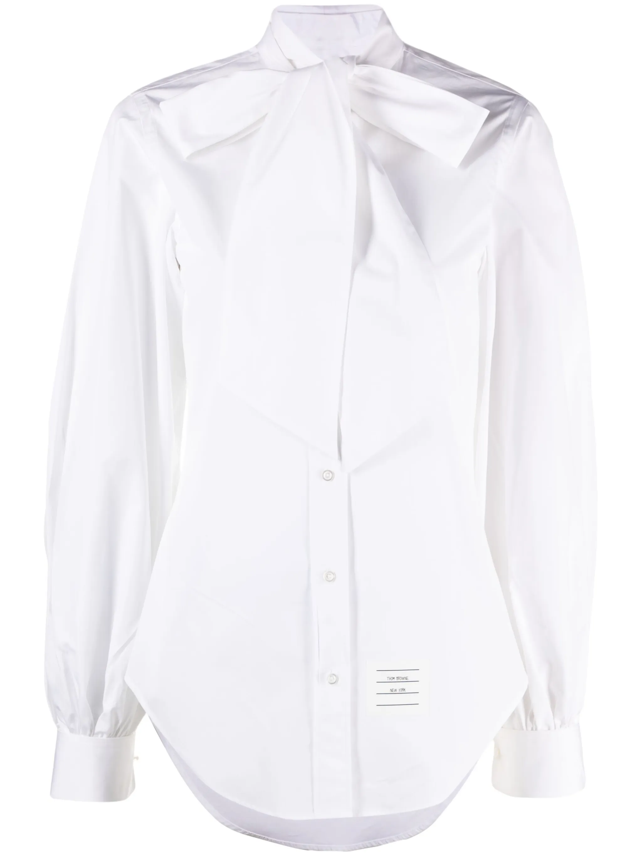 Поплиновая рубашка оверсайз Thom Browne, белый
Поплиновая рубашка оверсайз Thom Browne, белый