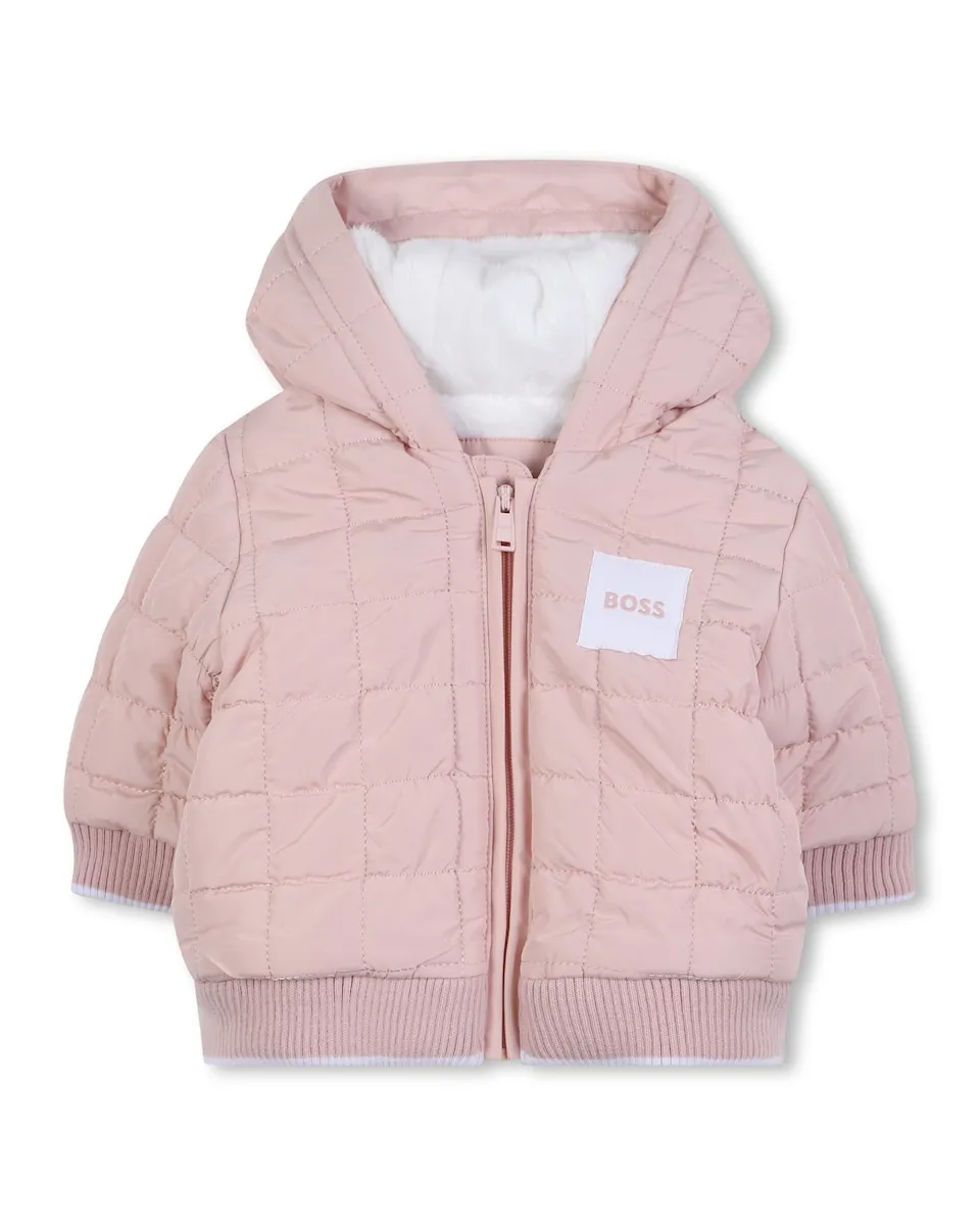 Розовый детский комбинезон с капюшоном BOSS Kidswear
Розовый детский комбинезон с капюшоном BOSS Kidswear