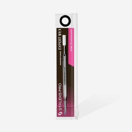 Профессиональный толкатель кутикулы, прямой, плоский + петлевой конец, маникюрный инструмент Expert PE-51/1 Staleks
Профессиональный толкатель кутикулы, прямой, плоский + петлевой конец, маникюрный инструмент Expert PE-51/1 Staleks