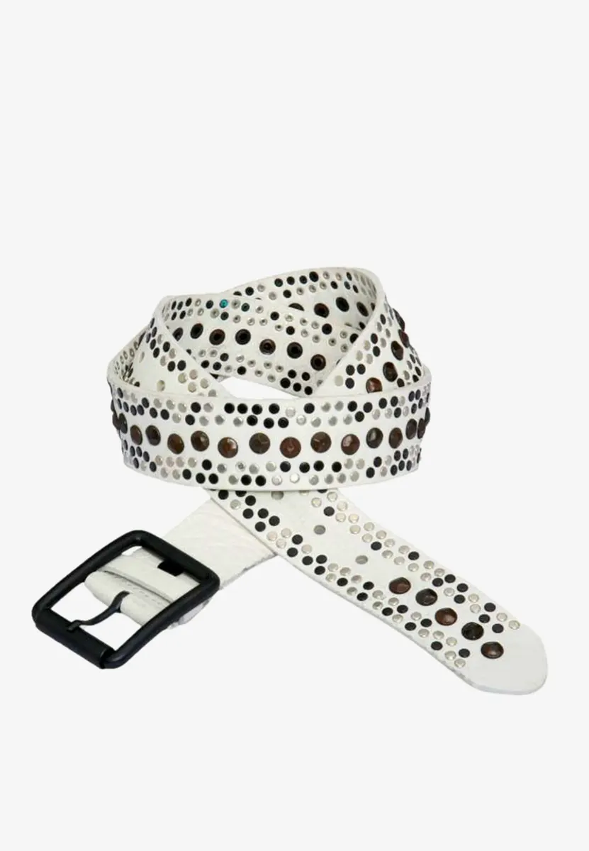 Кожаный ремень Cipo & Baxx со стильным узором из заклепок, белый
Кожаный ремень Cipo & Baxx со стильным узором из заклепок, белый