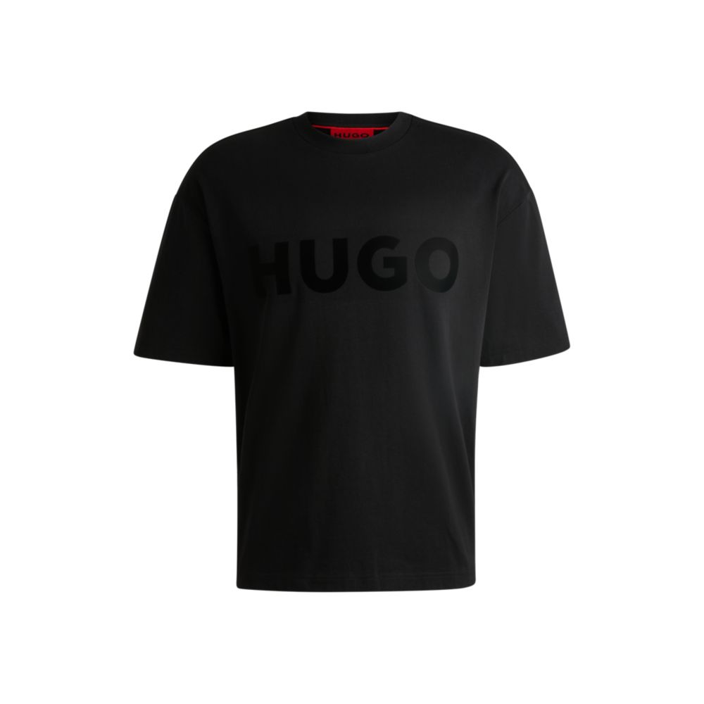 Футболка из хлопкового джерси с логотипом в тон HUGO, черный
Футболка из хлопкового джерси с логотипом в тон HUGO, черный