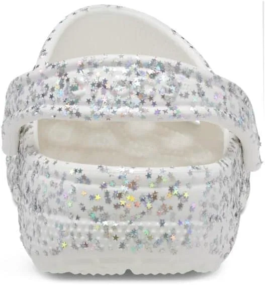 Унисекс сабо Crocs Classic с блестками, белый/серебристый
Унисекс сабо Crocs Classic с блестками, белый/серебристый