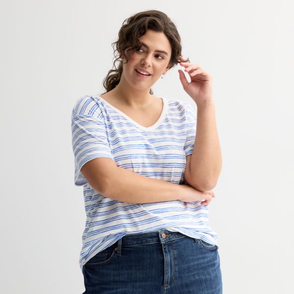 Футболка большого размера с V-образным вырезом Sonoma Goods For Life, цвет varied blue stripe
Футболка большого размера с V-образным вырезом Sonoma Goods For Life, цвет varied blue stripe