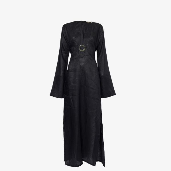 Платье макси Monday Swimwear Монтего с глубоким вырезом и декоративным кольцом, черный
Платье макси Monday Swimwear Монтего с глубоким вырезом и декоративным кольцом, черный