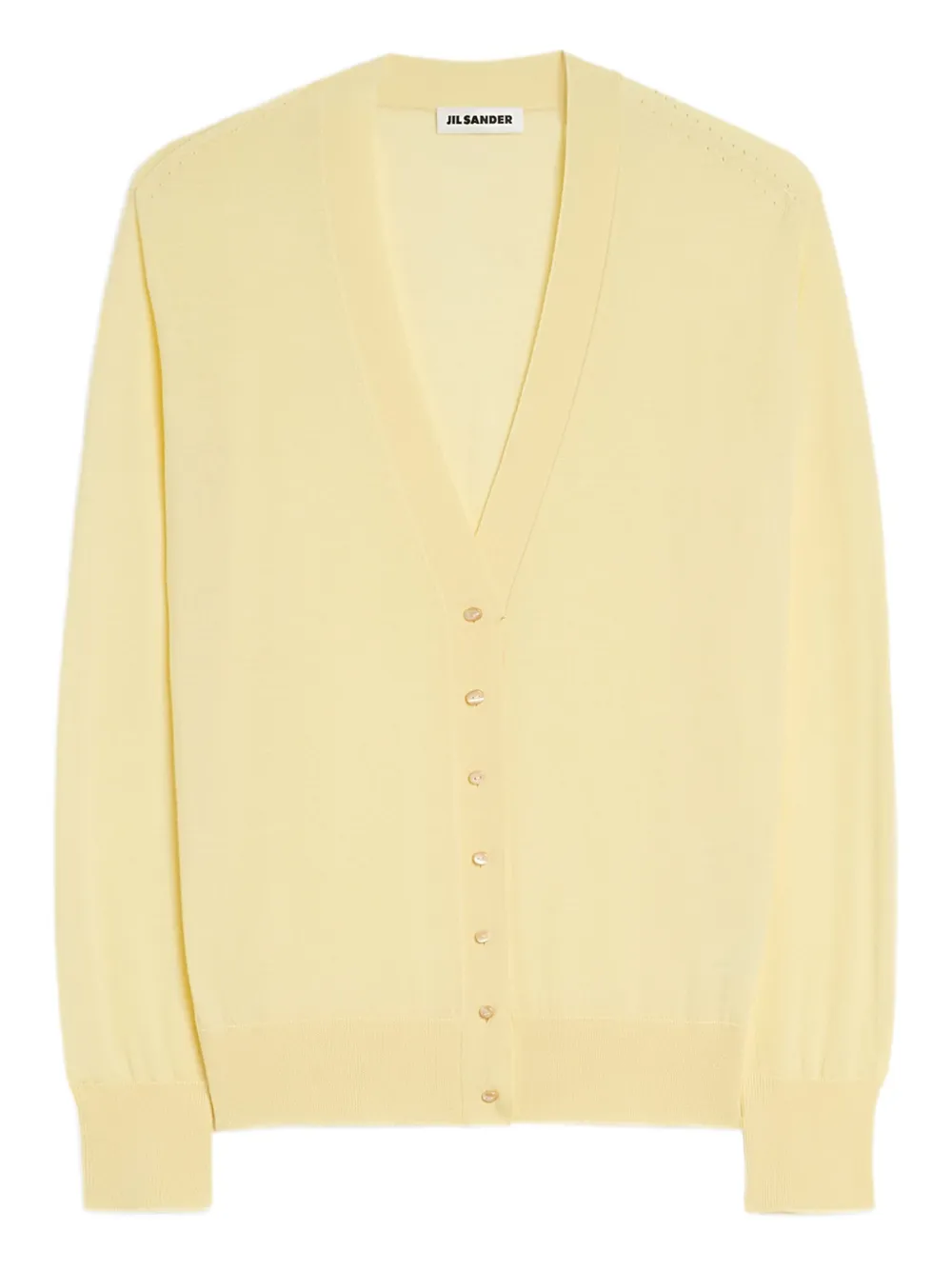 Кардиган с V-образным вырезом Jil Sander, желтый
Кардиган с V-образным вырезом Jil Sander, желтый