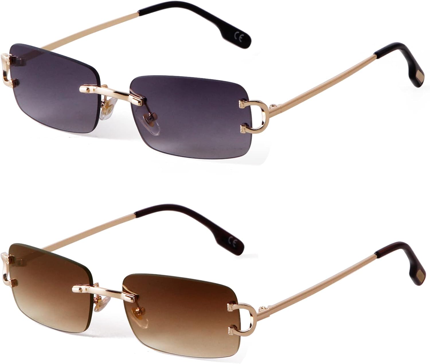 Солнцезащитные очки JUDOO в стиле ретро, без оправы, прямоугольной формы, для мужчин и женщин, модные очки без оправы с тонированными линзами, Gradient Grey+gradient Brown
Солнцезащитные очки JUDOO в стиле ретро, без оправы, прямоугольной формы, для мужчин и женщин, модные очки без оправы с тонированными линзами, Gradient Grey+gradient Brown