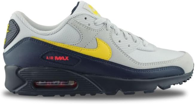 Nike Air Max 90, мужские кроссовки, Neutral Grey Tour Yellow Obsidian
Nike Air Max 90, мужские кроссовки, Neutral Grey Tour Yellow Obsidian