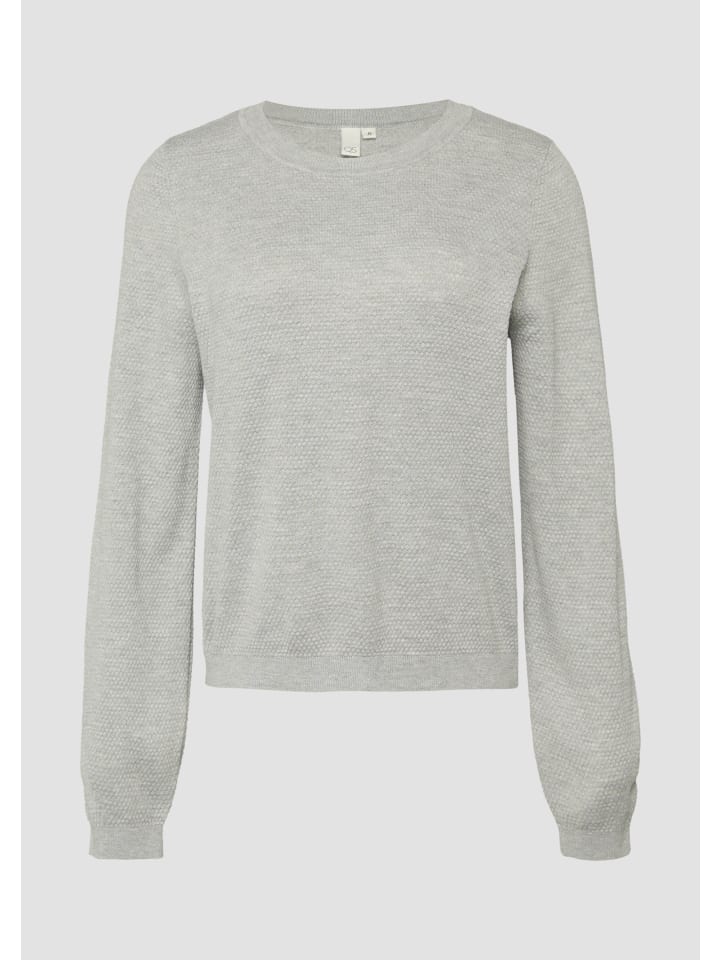 Вязаный свитер цвета 9400_серый меланж QS
Вязаный свитер цвета 9400_серый меланж QS