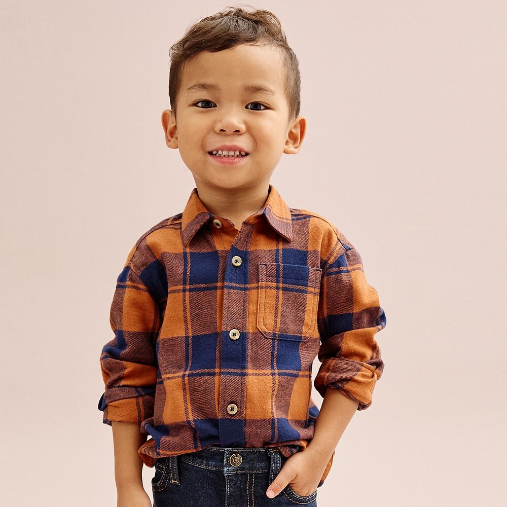 Фланелевая рубашка на пуговицах Jumping Beans для маленьких мальчиков, цвет Checkered Plaid Brown
Фланелевая рубашка на пуговицах Jumping Beans для маленьких мальчиков, цвет Checkered Plaid Brown