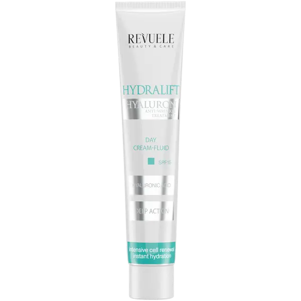 Увлажняющий крем-флюид для лица на день spf15, 50 мл Revuele Hydralift hyaluron
Увлажняющий крем-флюид для лица на день spf15, 50 мл Revuele Hydralift hyaluron