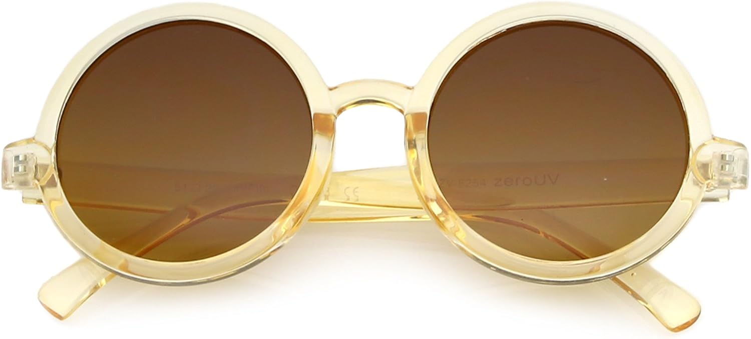 Модные круглые ретро-солнцезащитные очки zeroUV для женщин, защита от ультрафиолета UV400, винтажная оправа из рогового стекла, нейтральные цветные линзы, диаметр 52 мм (персиковый/янтарный), Peach / Amber
Модные круглые ретро-солнцезащитные очки zeroUV для женщин, защита от ультрафиолета UV400, винтажная оправа из рогового стекла, нейтральные цветные линзы, диаметр 52 мм (персиковый/янтарный), Peach / Amber
