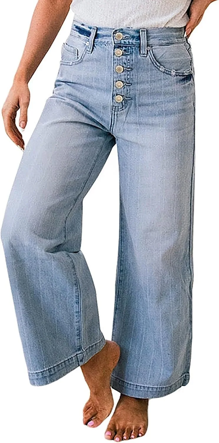 Женские джинсы прямого кроя в полоску с высокой посадкой и пуговицами QLAUYIOE
Женские джинсы прямого кроя в полоску с высокой посадкой и пуговицами QLAUYIOE