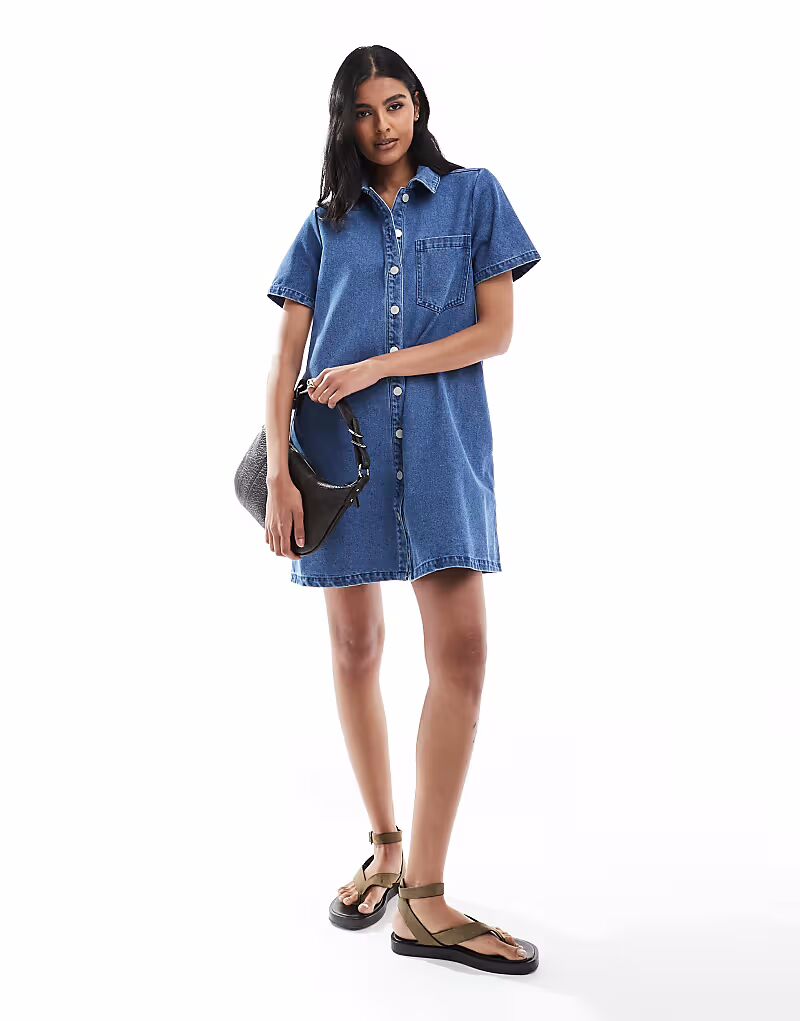 Джинсовое платье JJXX средне-синего цвета
Джинсовое платье JJXX средне-синего цвета