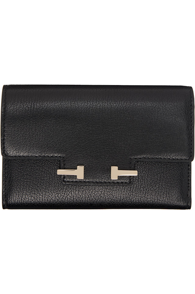 Мягкий зернистый кожаный компактный кошелек Aube Tom Ford, черный
Мягкий зернистый кожаный компактный кошелек Aube Tom Ford, черный